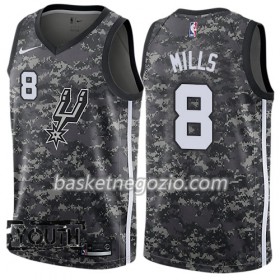Canotte Bambino San Antonio Spurs Patty Mills 8 Nike City Edition Nero Swingman